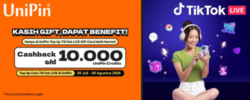 Kasih Gift, Dapat Benefit! Top Up TikTok Live Gift Card di UniPin